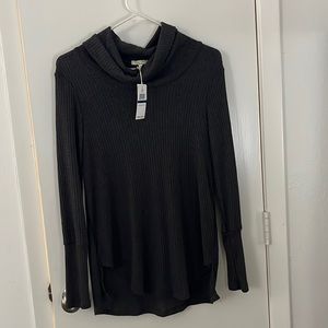 women’s grey cowl neck tunic